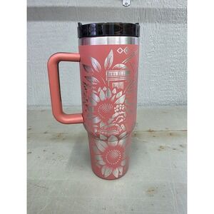 Custom Engraved 40oz Insulated Stainless Steel Tumbler, Copper Skull